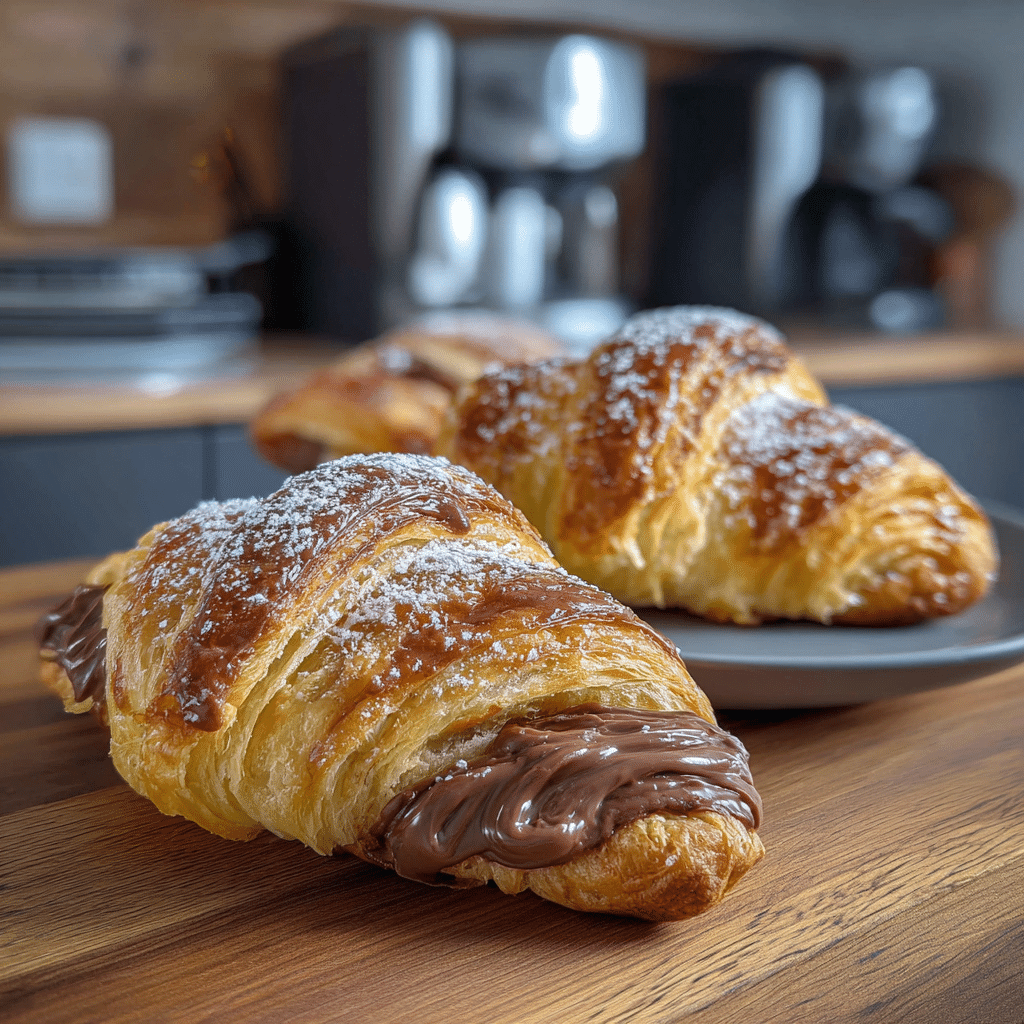 Air Fryer Nutella Croissants