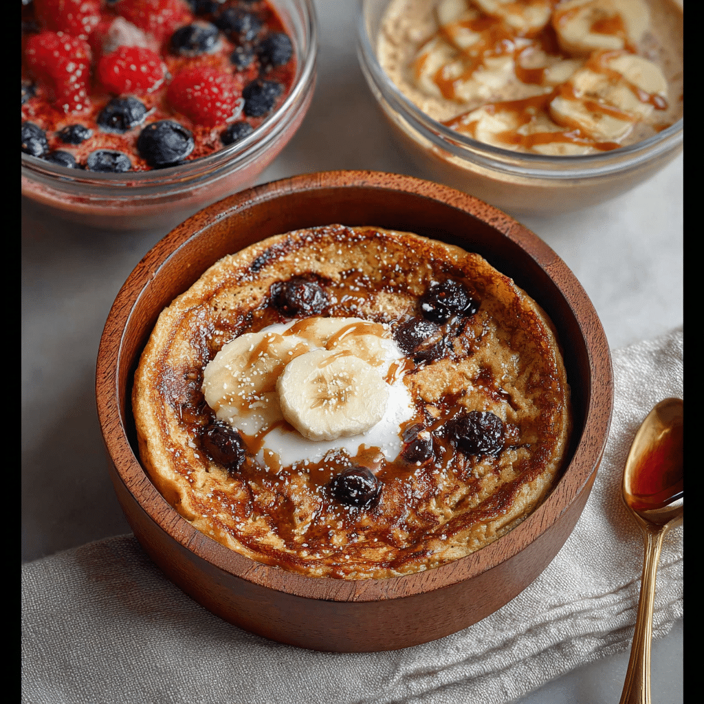 Baked Protein Pancake Bowl