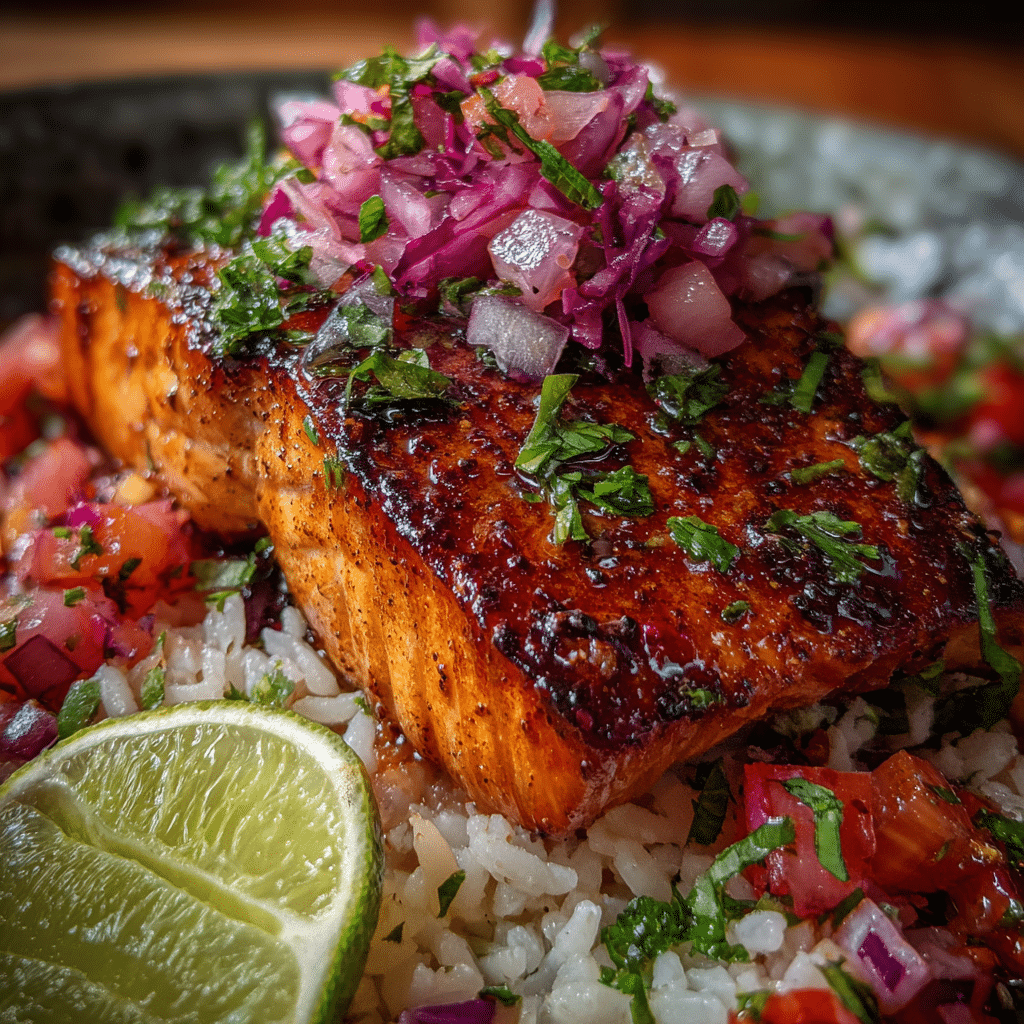 Chipotle Honey Salmon Rice Salad