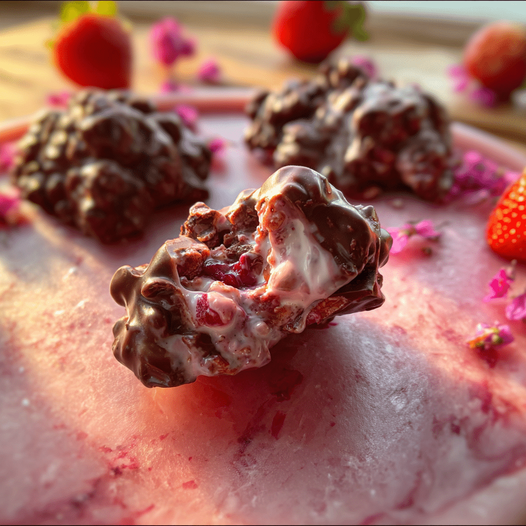 Chocolate Strawberry Yogurt Clusters