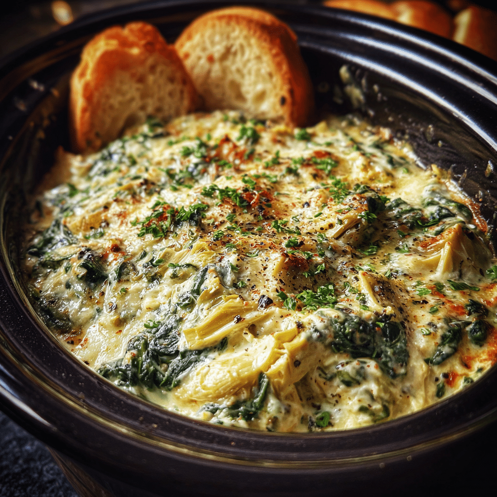 Crock Pot Spinach Artichoke Dip