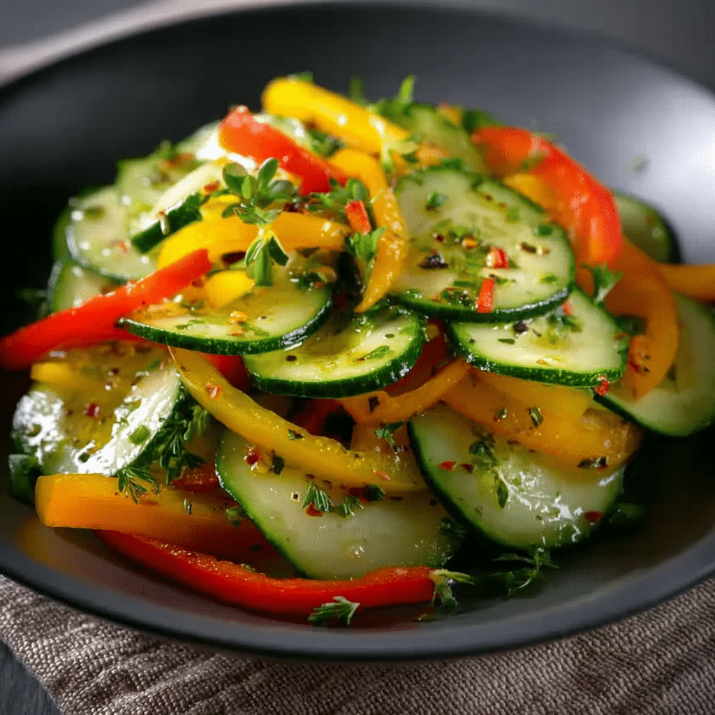 Cucumber & Sweet Pepper Salad