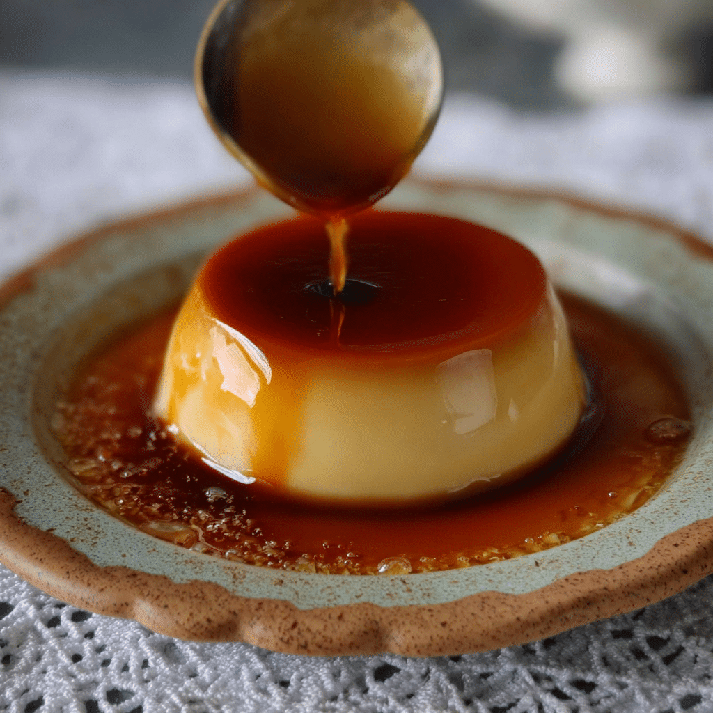 Eggless Caramel Custard