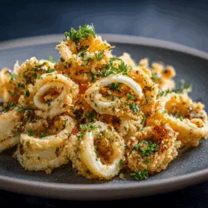 Fried Calamari with Garlic & Herbs