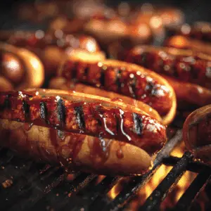 Grilled Hot Dogs with Beer Brats