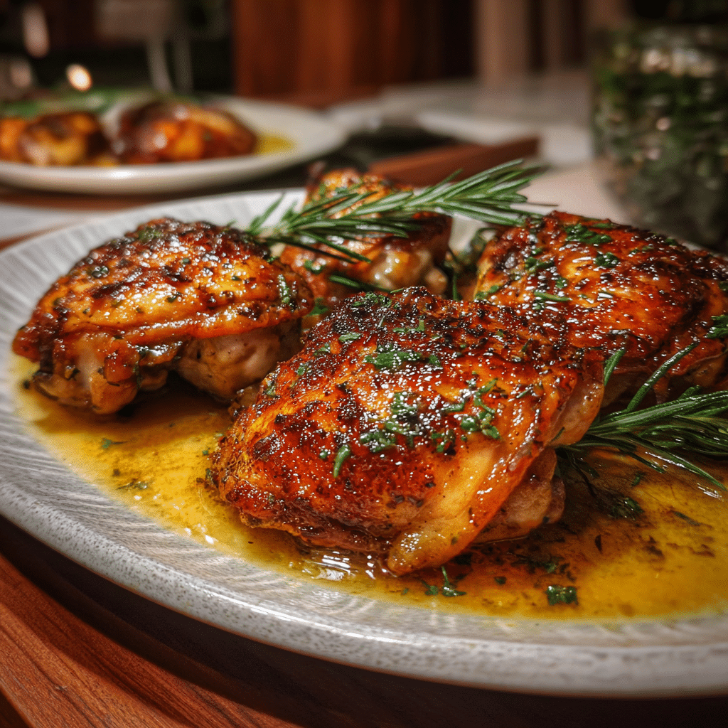 Lemon Paprika Roast Chicken Thighs