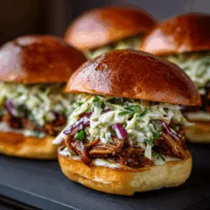 Pulled Pork Sliders with Slaw