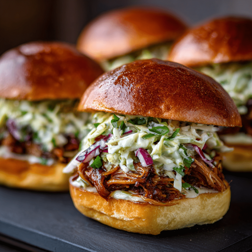 Pulled Pork Sliders with Slaw
