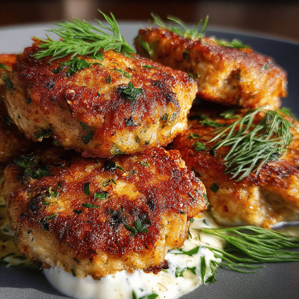 Salmon Cakes with Fresh Dill