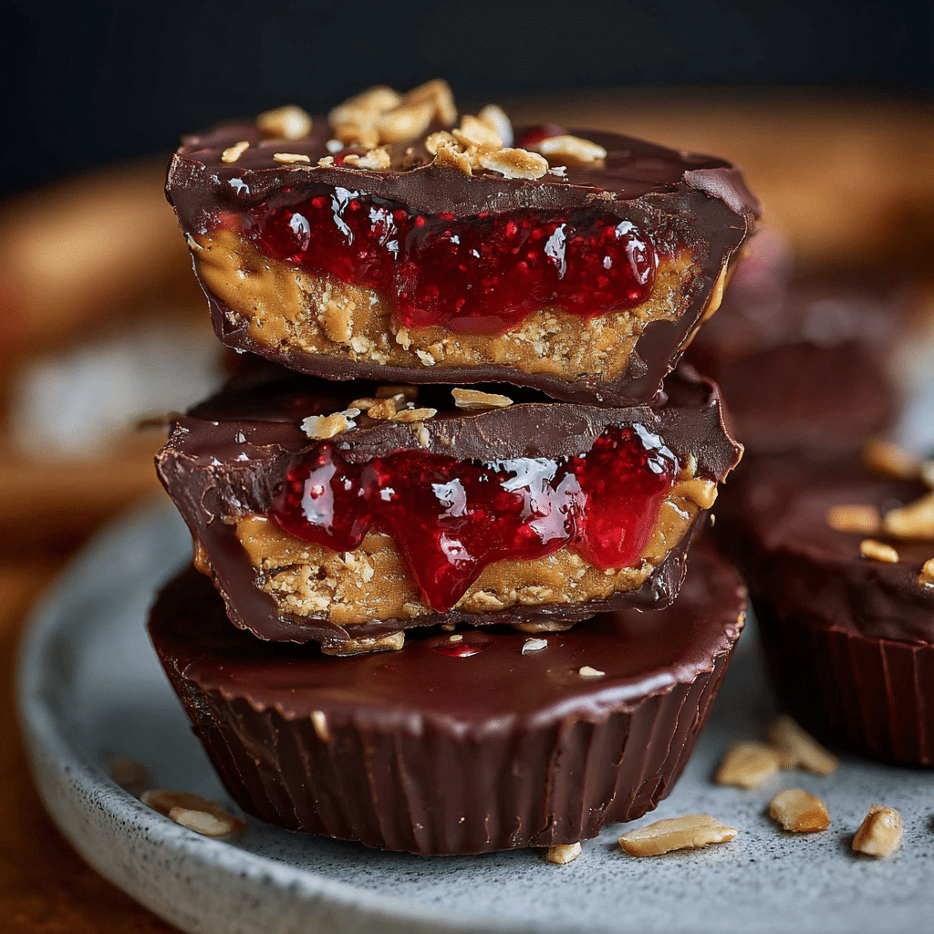 Vegan Peanut Butter & Jam Chocolate Cups