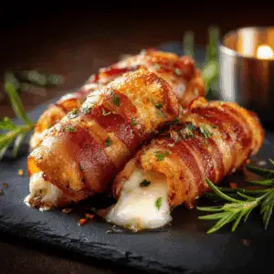 Bacon Wrapped Mozzarella Sticks