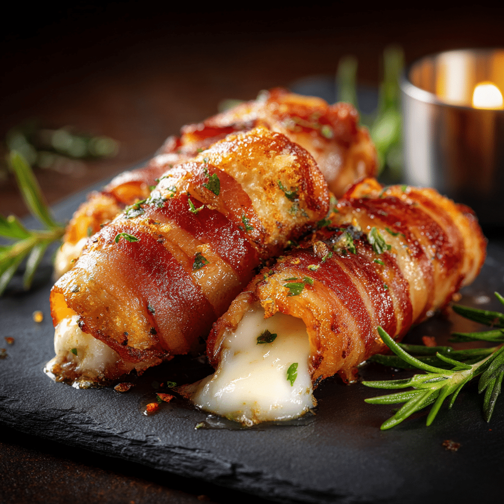 Bacon Wrapped Mozzarella Sticks