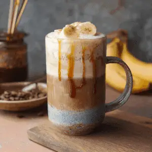 Banana Latte with Homemade Syrup
