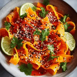 Carrot Ribbon Salad with Lime & Sesame