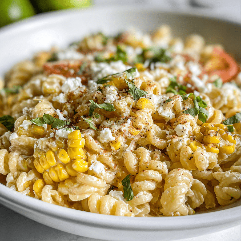 High Protein Street Corn Pasta Salad