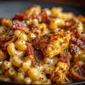 Honey Pepper Chicken Mac with Bacon