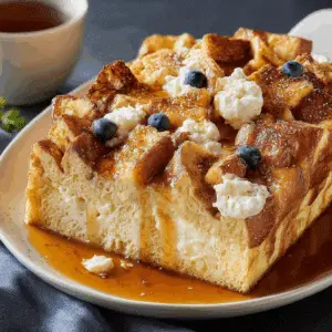Overnight Cream Cheese French Toast Bake