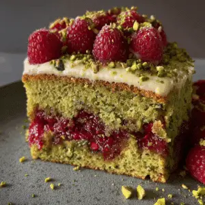 Pistachio Raspberry Cake