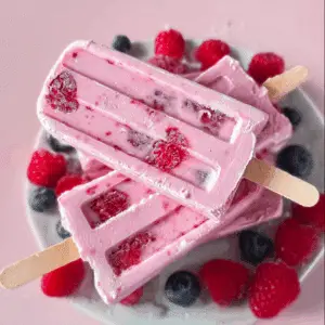 Raspberry Yogurt Popsicles