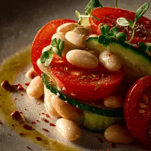 White Bean Tomato Cucumber Salad