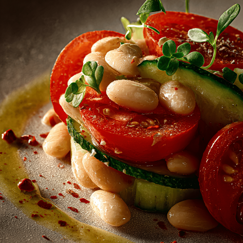 White Bean Tomato Cucumber Salad