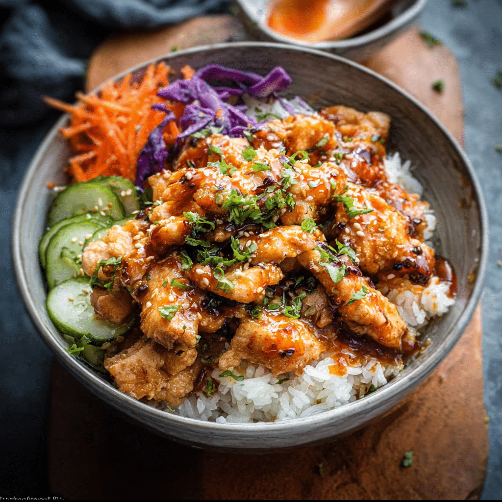 Bang Bang Chicken Rice Bowls