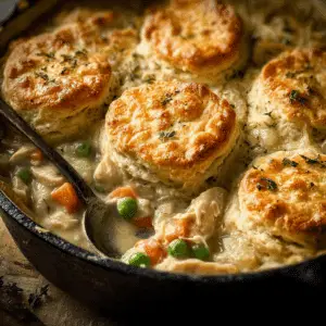 Chicken Pot Pie with Biscuits