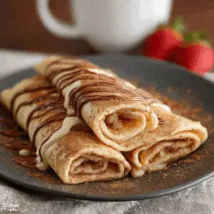 Cinnamon Roll Protein Crepes