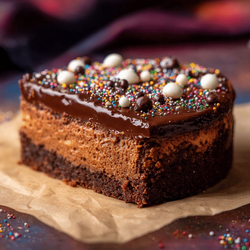 Cosmic Brownie Cheesecake