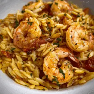 Greek Shrimp Orzo