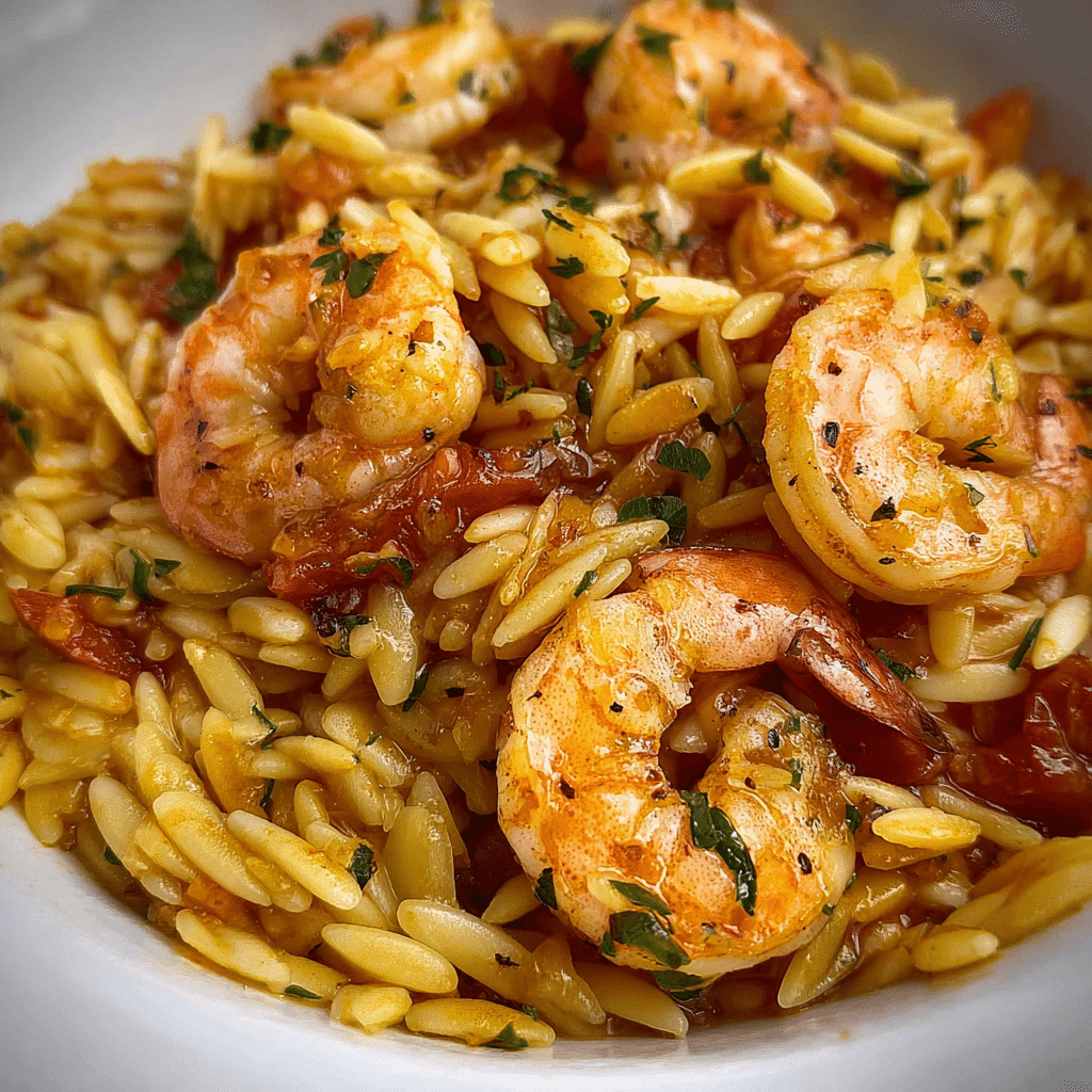 Greek Shrimp Orzo