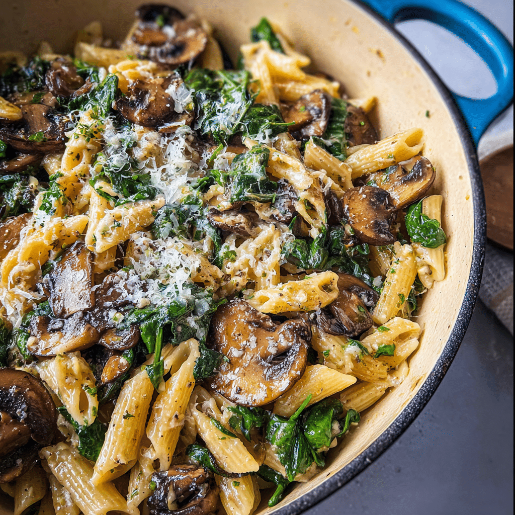Spinach Mushroom Pasta