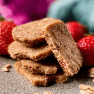 Strawberry Oat Dog Treats