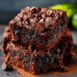 Zucchini Brownies with Chocolate Chunks
