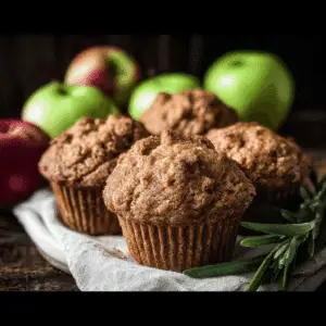 Zucchini Muffins with Apples and Cinnamon