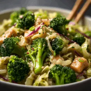 Cabbage and Broccoli Stir Fry