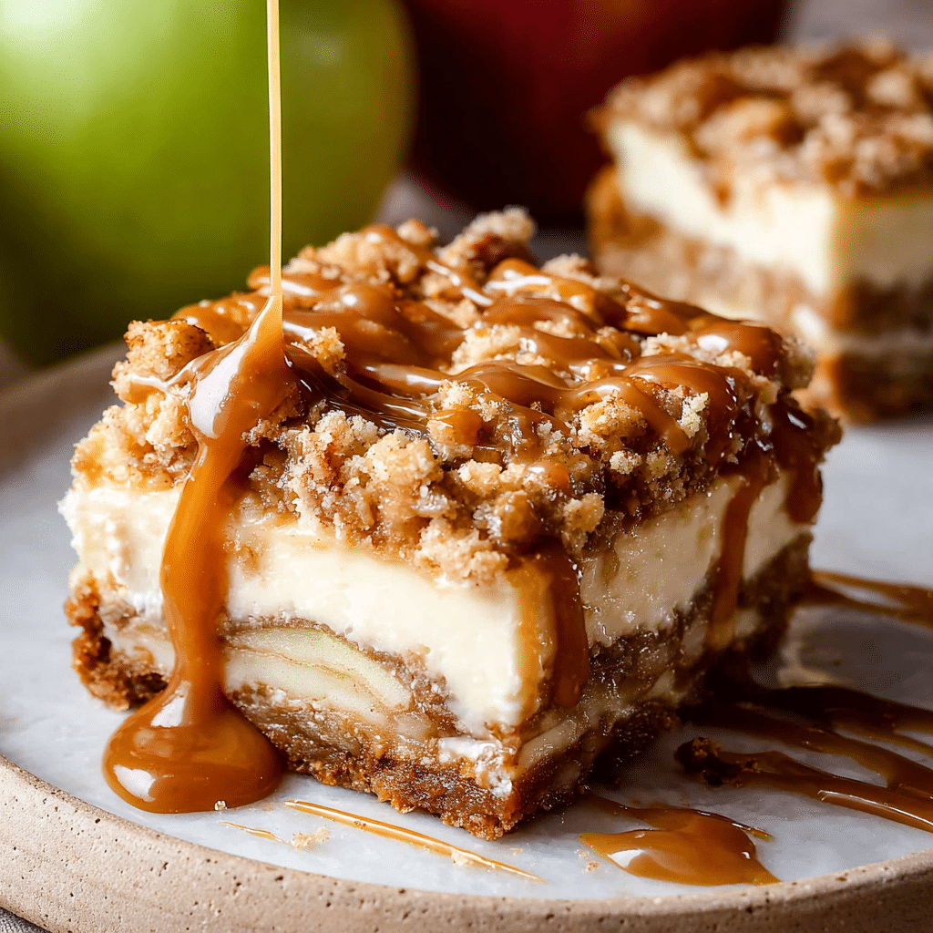 Caramel Apple Cheesecake Bars Recipe