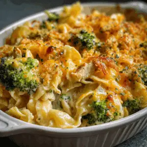 Chicken Noodle Casserole With Broccoli & Cheese