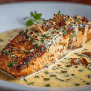 Creamy Tuscan Salmon with Garlic Butter Sauce