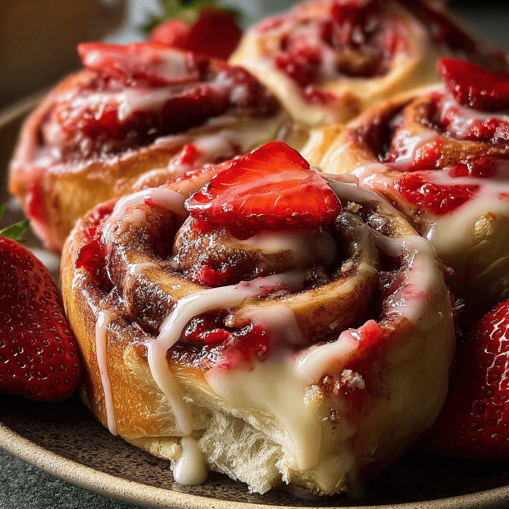 Easy Strawberry Cheesecake Sweet Rolls