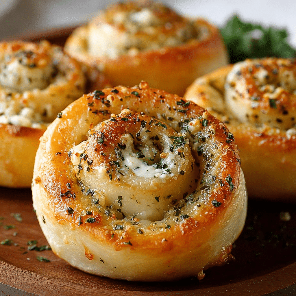 Fluffy Garlic Swirl Rolls Filled with Creamy Herb Butter for Irresistible Flavor