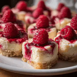 Homemade Raspberry Swirl Cheesecake Bites