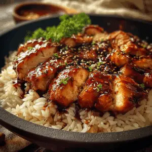 Honey BBQ Chicken Rice - CookTune