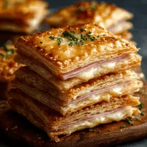 How to Make Crispy Ham & Cheese Puff Pastry Stacks