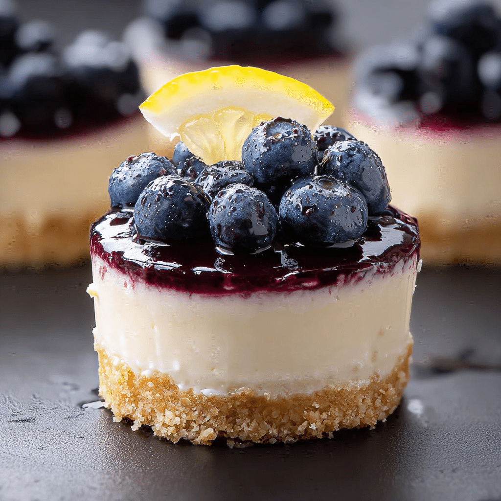 Mini Blueberry Lemon Cheesecake