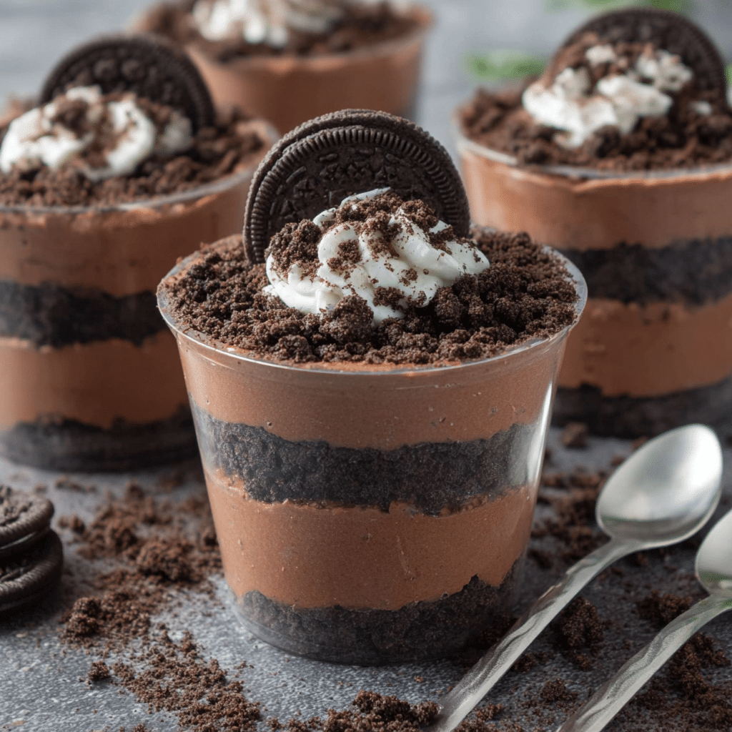 oreo chocolate mousse cups