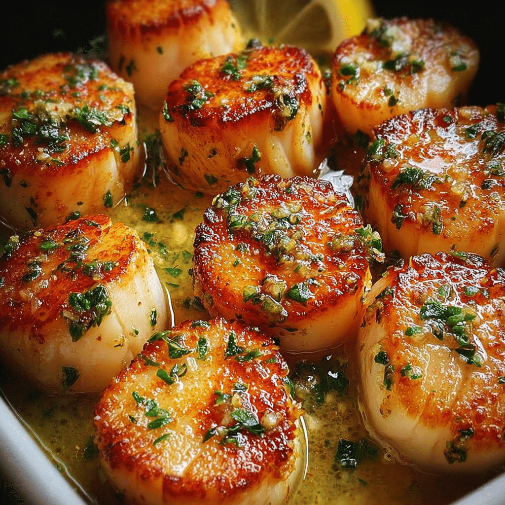 Pan Seared Garlic Butter Scallops