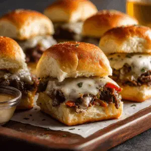 Philly Cheesesteak Sliders
