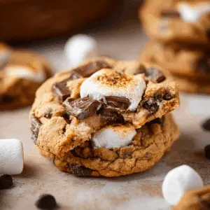 S'mores Cookies Recipe | Marshmallow and Chocolate