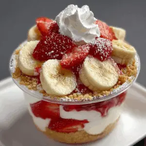 Strawberry Banana Pudding Dream – No-Bake Dessert Magic